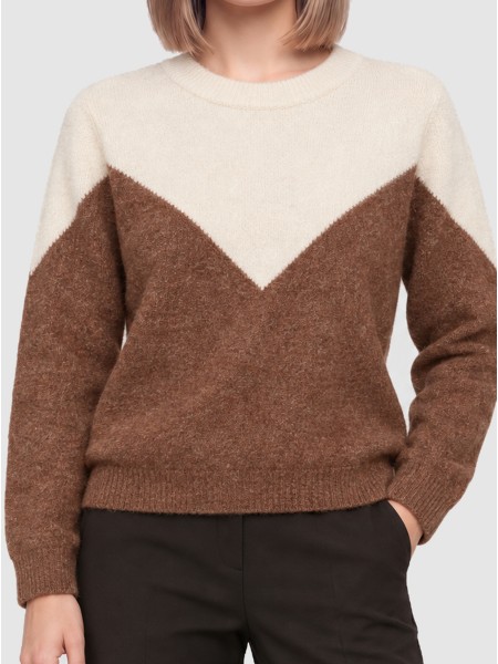 Camisola Vero Moda Mulher Vmplaza Ls Block Pullover Ga Boo