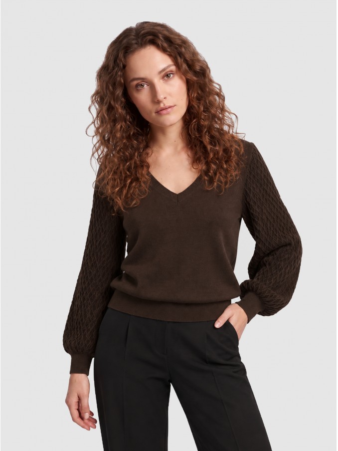 Pullover Woman Brown Vila