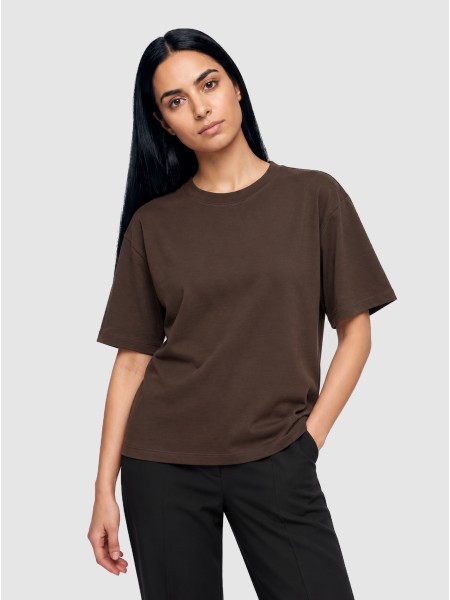 T-Shirt Woman Dark Brown Only