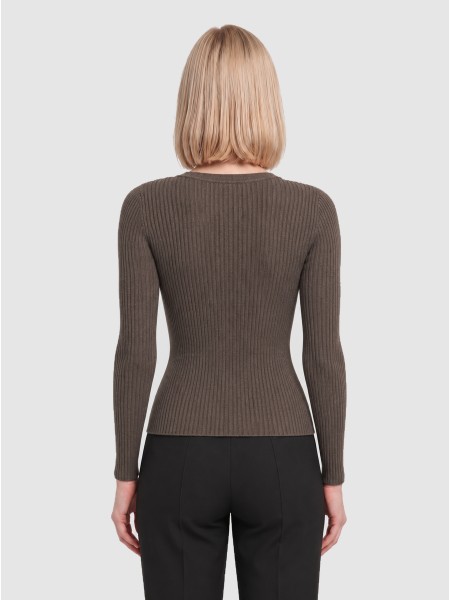 Pullover Woman Dark Brown Only