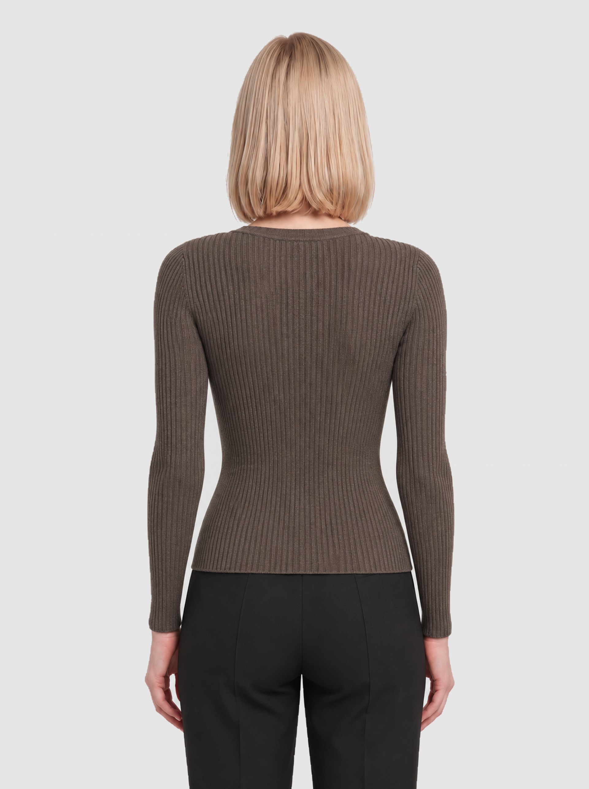 Pullover Woman Dark Brown Only