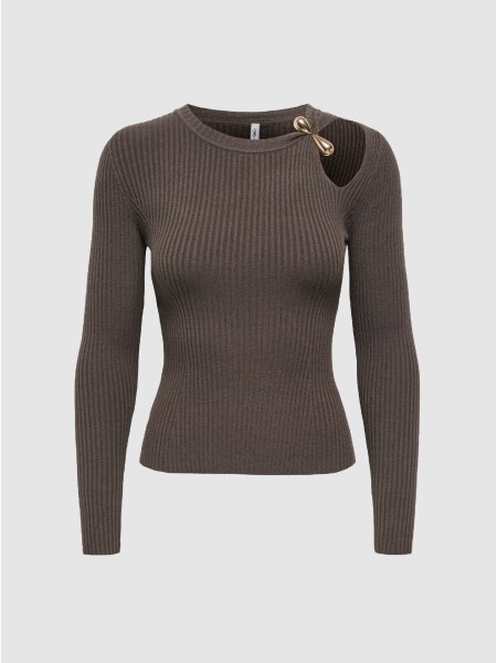 Pullover Woman Dark Brown Only