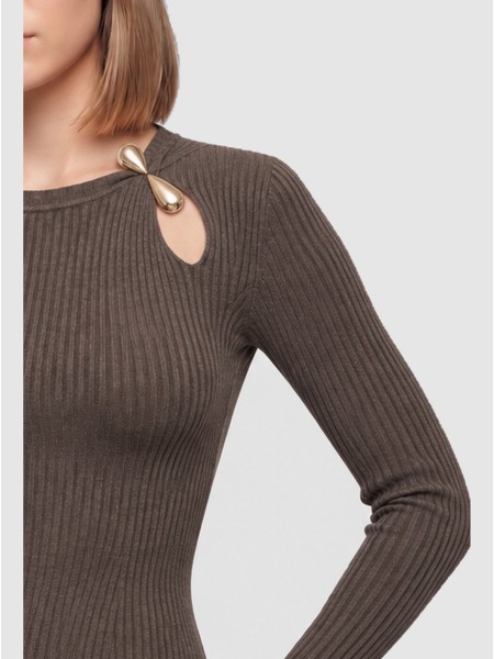 Pullover Woman Dark Brown Only