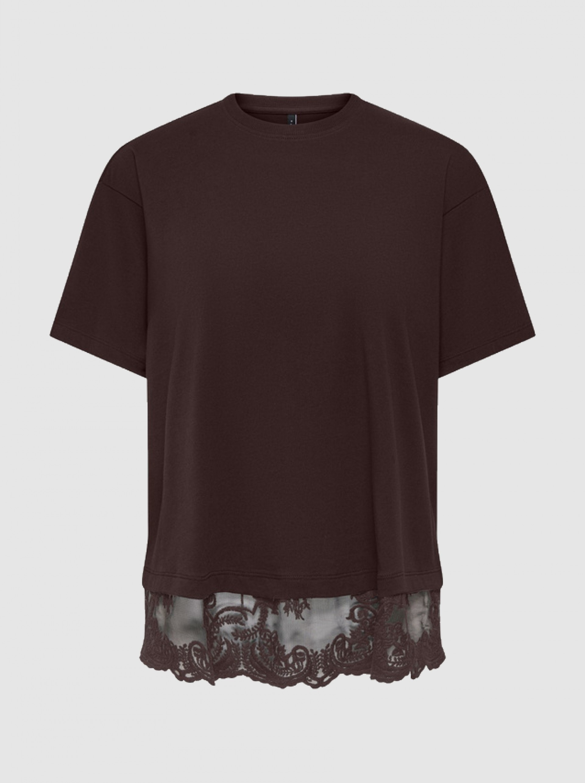 Camiseta Mujer Castaño Oscuro Only