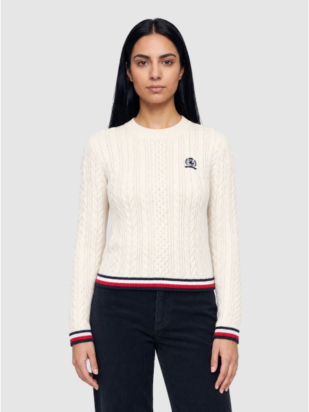 Camisola Tommy Jeans Mulher Tjw Rwb Tipping Sweater