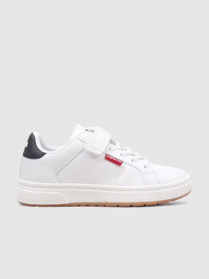 Sneakers Boy White W / Blue Levis