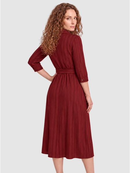 Vestido Mujer Burdeos Vero Moda Vestido Mujer Burdeos Vero Moda