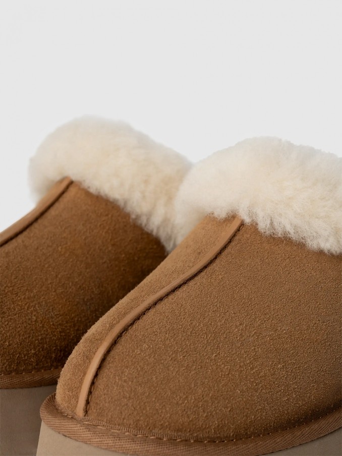 Chanclas Mujer Camello Ugg