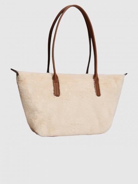 Mala Tommy Hilfiger Mulher Popette East West Tote Faux Fur