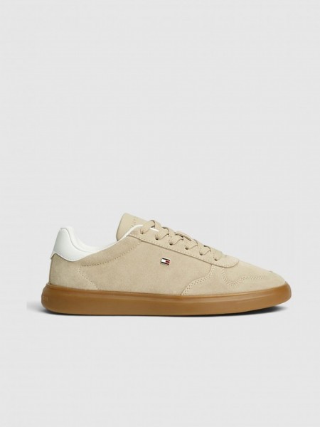 Sapatilha Tommy Hilfiger Mulher Th Icon Court Light Suede