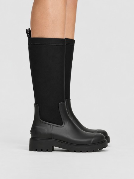 Botas Mulher High Rainboot Neoprene Calvin Klein Footwear