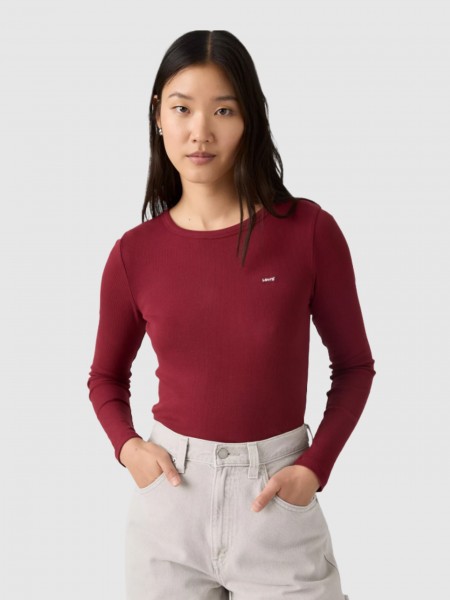 Camisola Levis Mulher Hayes Ls Tee Reds