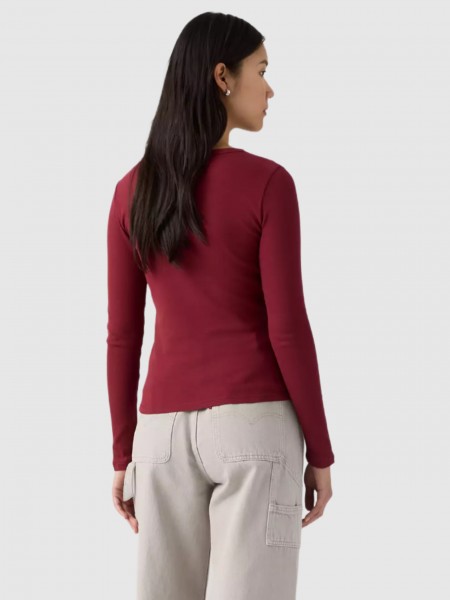 Camisola Levis Mulher Hayes Ls Tee Reds