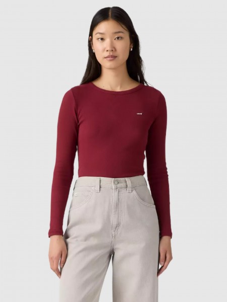 Camisola Levis Mulher Hayes Ls Tee Reds