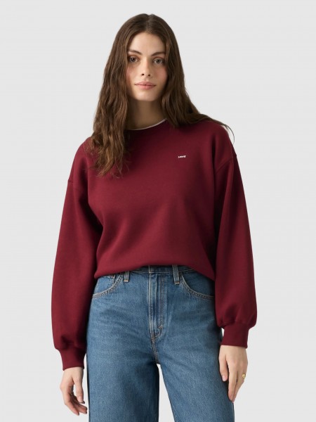 Sweatshirt Levis Mulher Everyday Crew Sweatshirt Reds