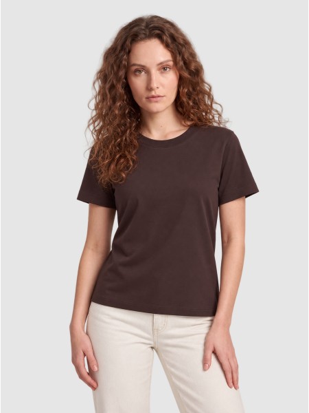 Camiseta Mujer Casta�o Oscuro Vero Moda