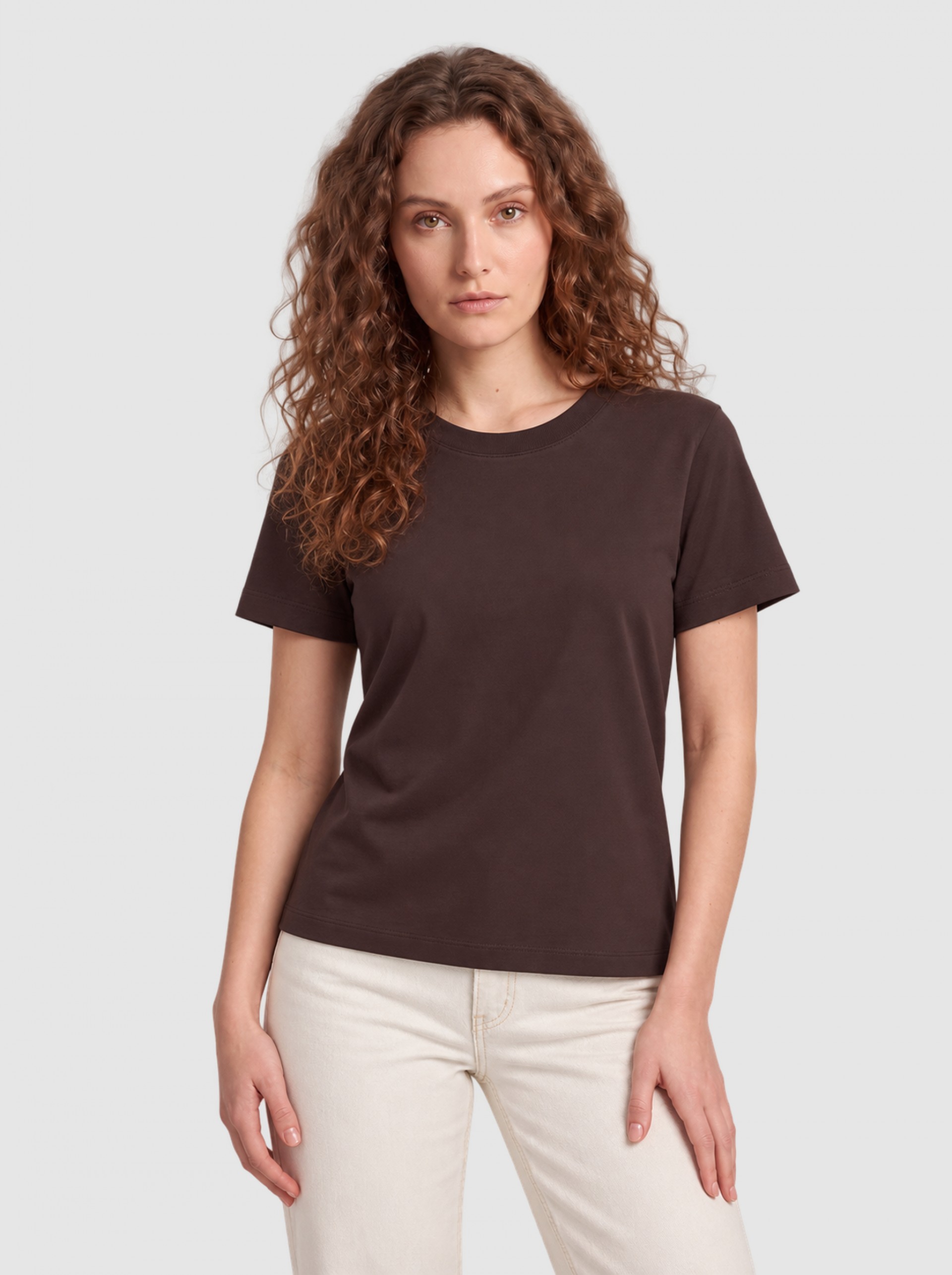 Camiseta Mujer Castaño Oscuro Vero Moda