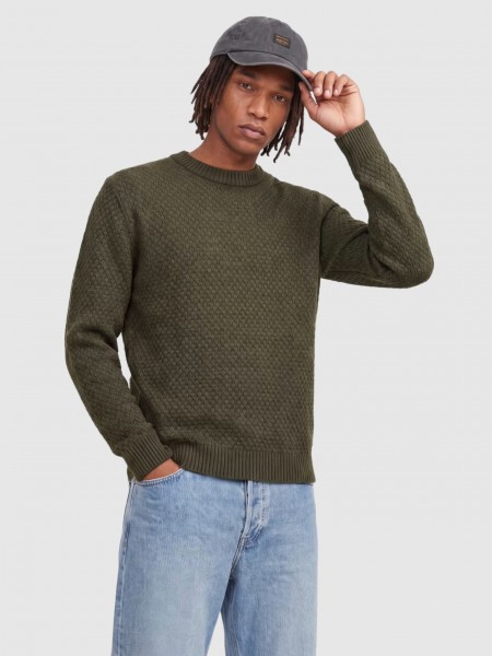 Sueter Hombre Tropa Verde Jack & Jones