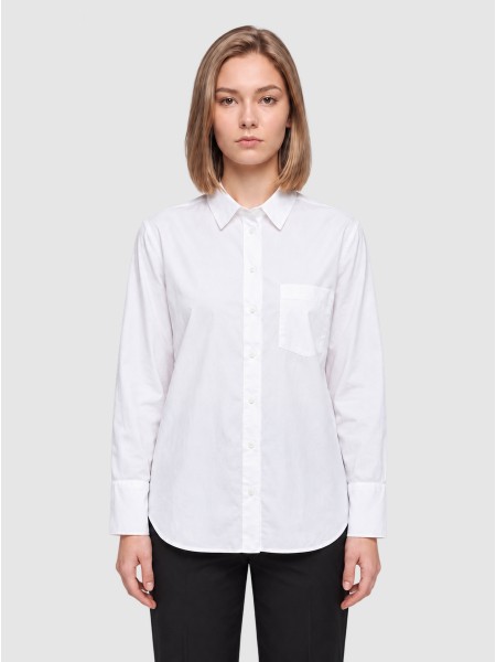 Camisa Mulher Onlnew Lina Grace Solid Ls Shirt Wvn Only