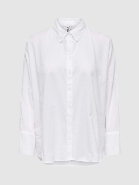 Camisa Mulher Onlnew Lina Grace Solid Ls Shirt Wvn Only