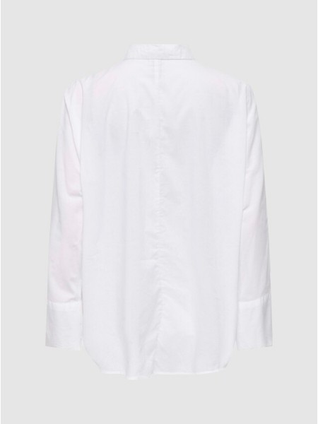 Camisa Mulher Onlnew Lina Grace Solid Ls Shirt Wvn Only