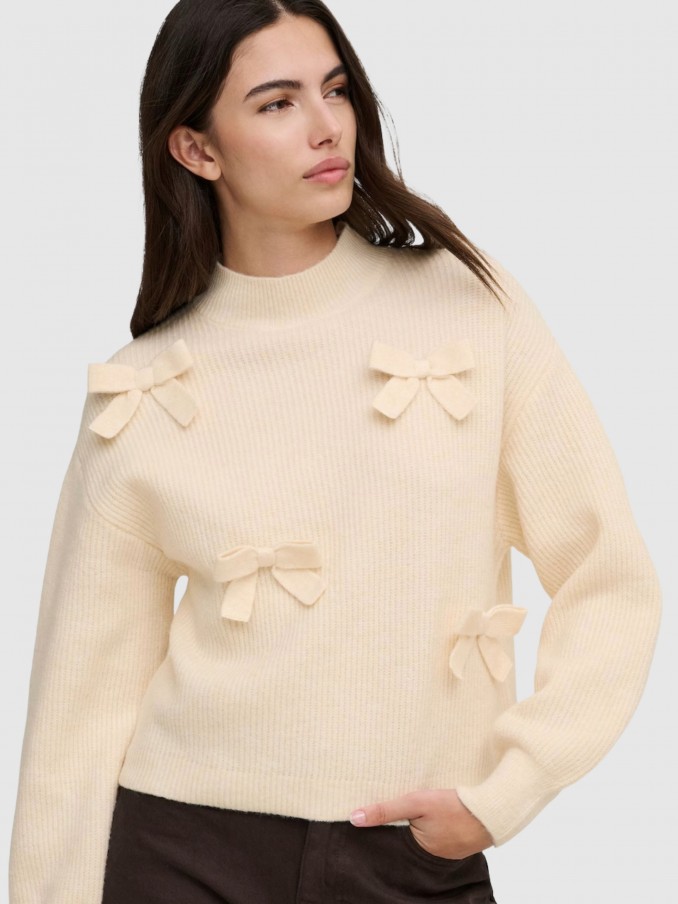Sueter Mujer Crema Only