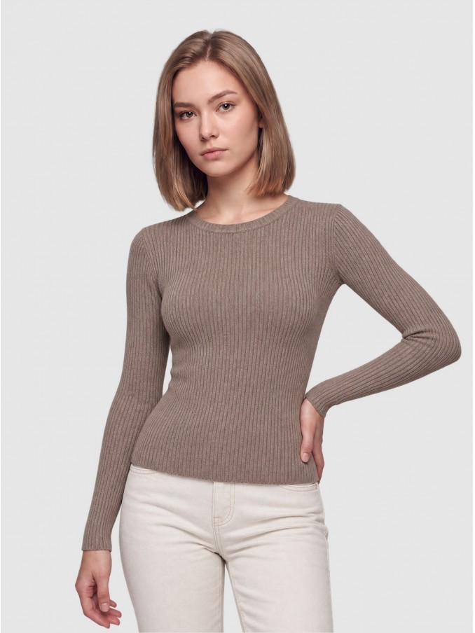 Sueter Mujer Castaño Claro Only