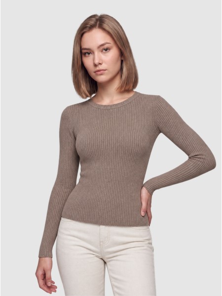 Sueter Mujer Casta�o Claro Only