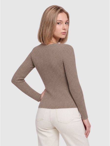 Sueter Mujer Casta�o Claro Only
