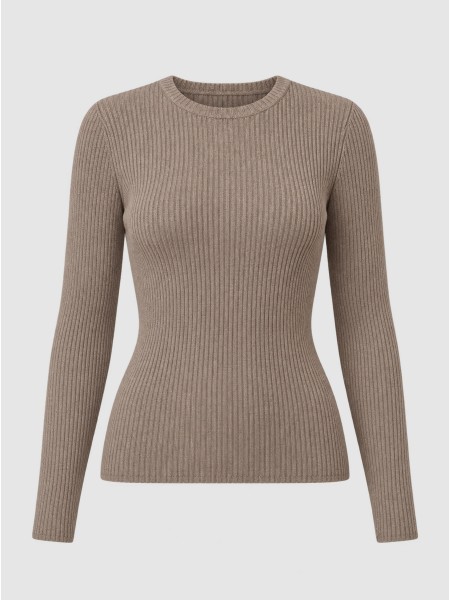 Sueter Mujer Casta�o Claro Only