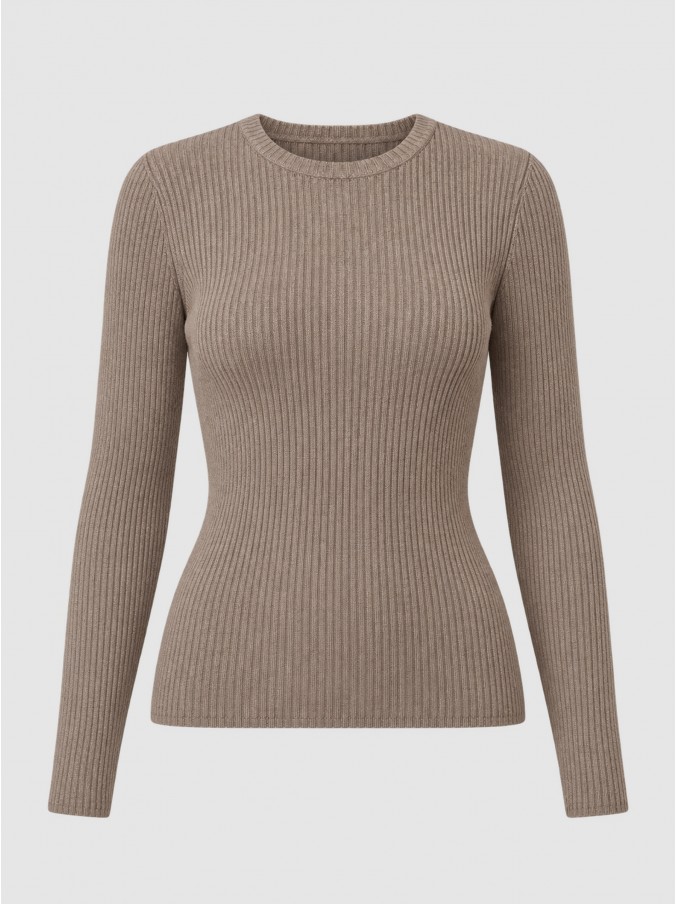 Sueter Mujer Castaño Claro Only