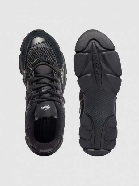 Tenis Hombre Negro Lacoste