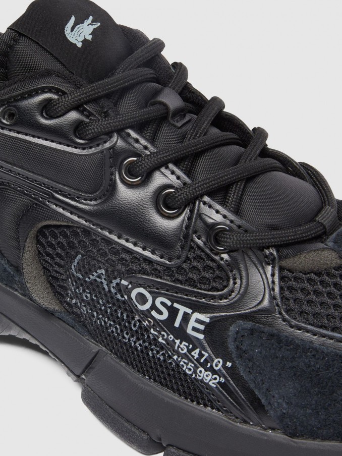 Tenis Hombre Negro Lacoste