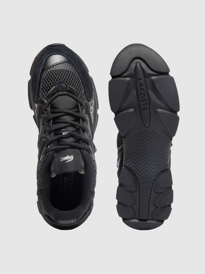 Tenis Hombre Negro Lacoste