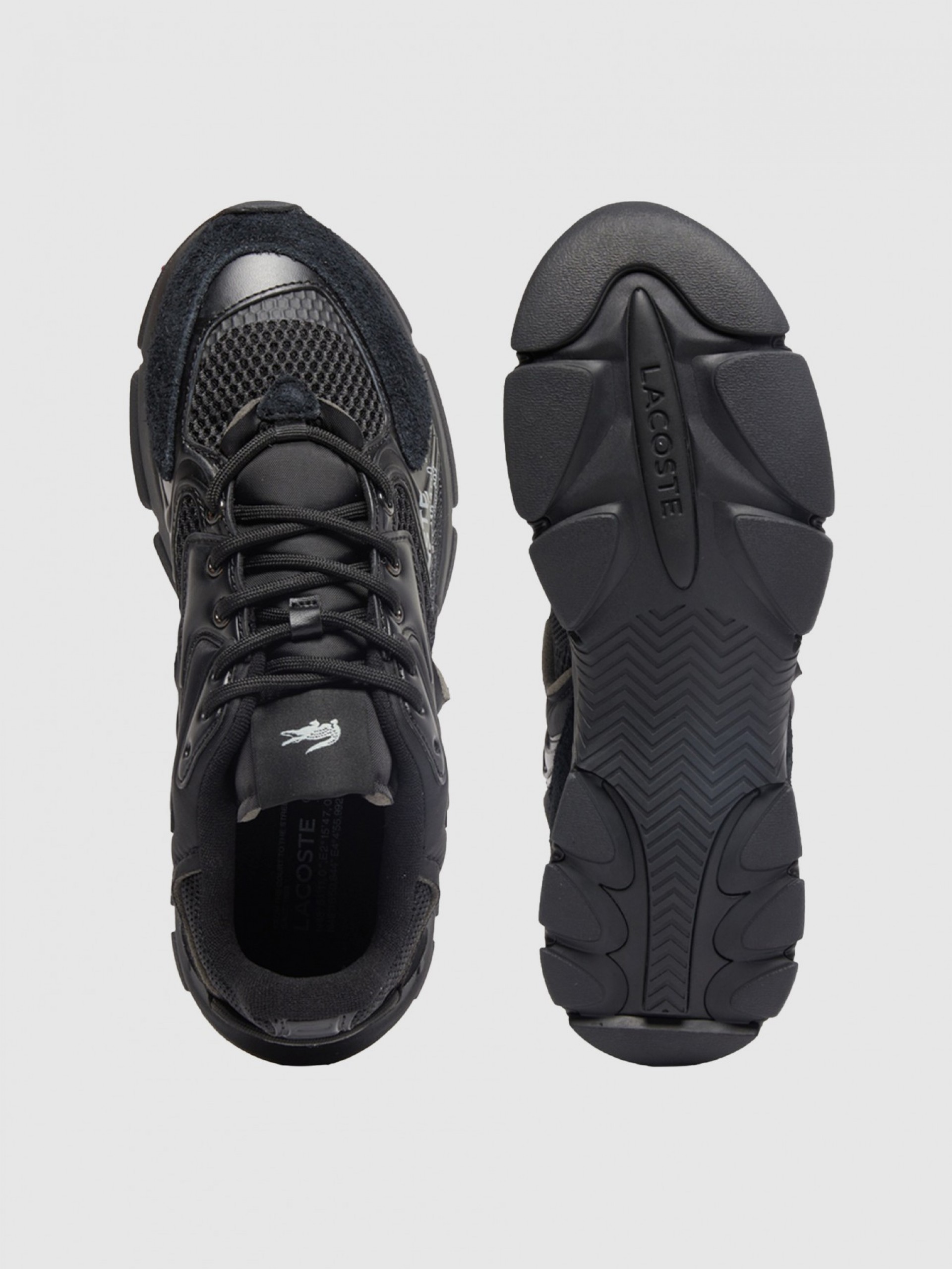 Tenis Hombre Negro Lacoste