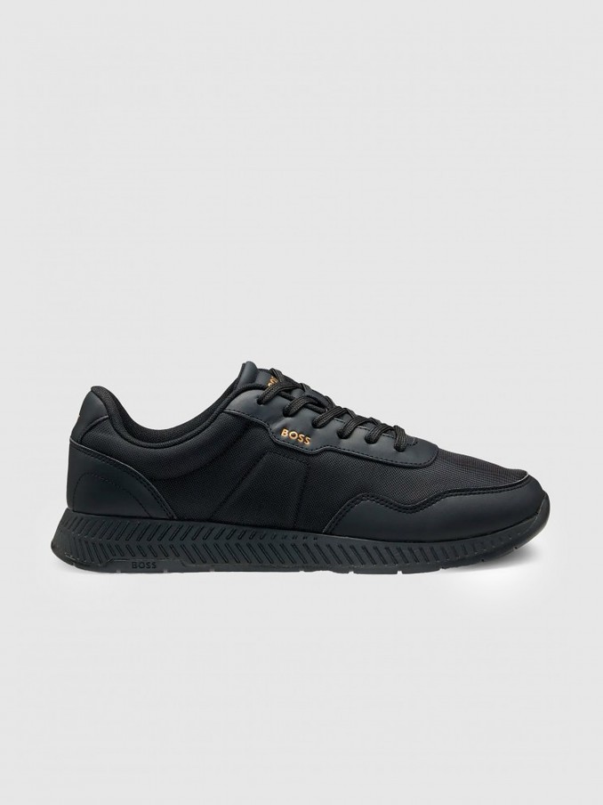 Tenis Hombre Negro Boss Orange