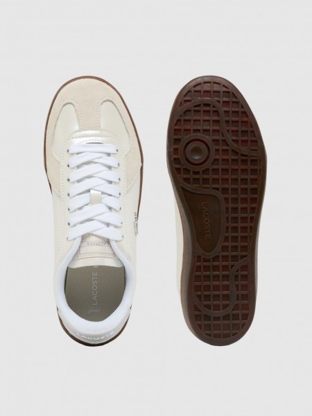 Sapatilha Lacoste Mulher Womens Baseshot Pro Silver & Cream Pack Sneakers