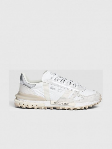 Sapatilha Lacoste Mulher Womens Elite Active Silver & Cream Pack Sneakers
