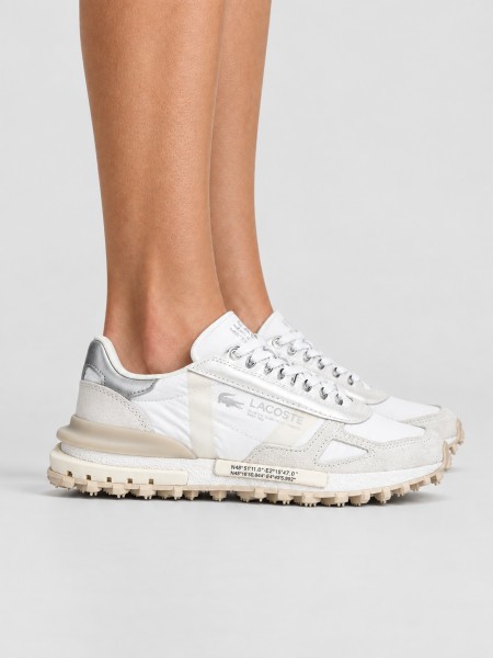 Sapatilha Lacoste Mulher Womens Elite Active Silver & Cream Pack Sneakers