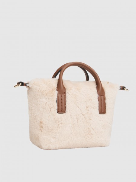Mala Tommy Hilfiger Mulher Popette Micro Tote Faux Fur