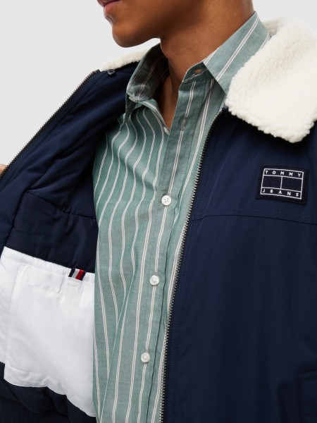 Jacket Man Navy Blue Tommy Jeans Jacket Man Navy Blue Tommy Jeans