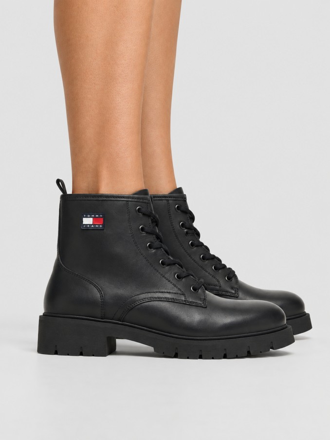 Boots Woman Black Tommy Jeans