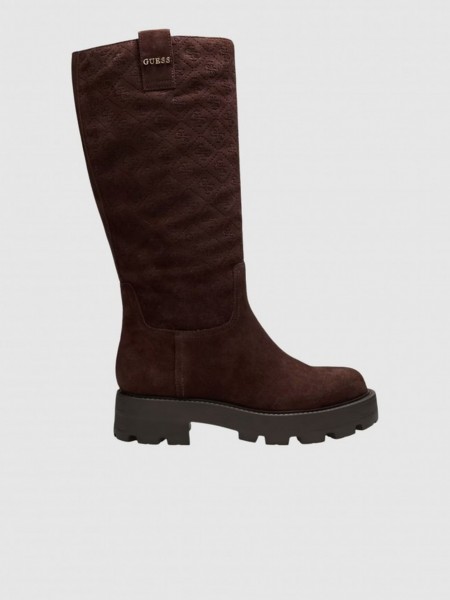 Boots Woman Dark Brown Guess