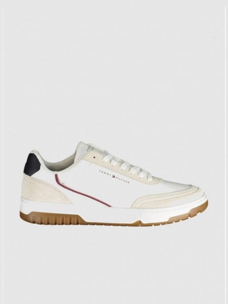 Sapatilha Tommy Hilfiger Homem Th Basket Core Leather Suede Mix