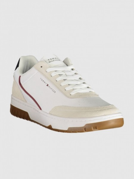 Sapatilha Tommy Hilfiger Homem Th Basket Core Leather Suede Mix