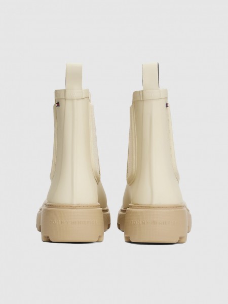 Botas Mulher Rubber Flag Cleated Rainboot Tommy Jeans Footwear