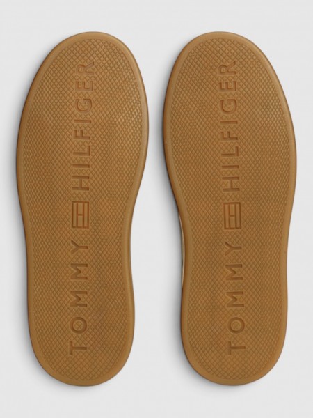 Sapatilha Tommy Hilfiger Mulher Th Icon Court Light Suede