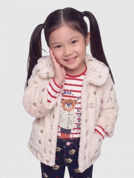 Casaco Guess Menina Faux Fur Ls Jacket W/zip