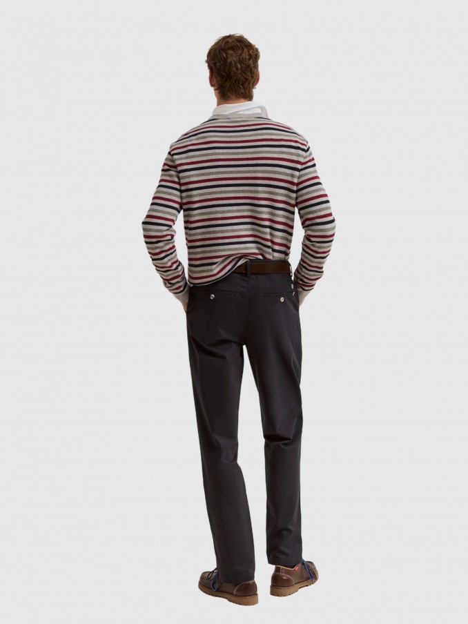 Pants Man Navy Blue Lion Of Porches