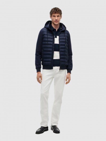 Casaco Tommy Hilfiger Homem Mix Media Rwb Reg Hooded Zt